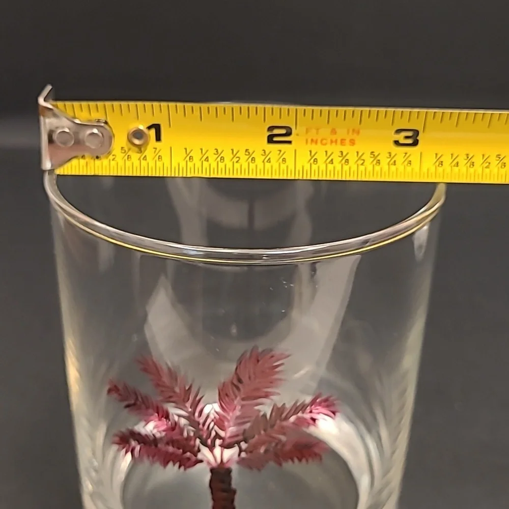 Set of 2 Palm Tree Whiskey Glasses
